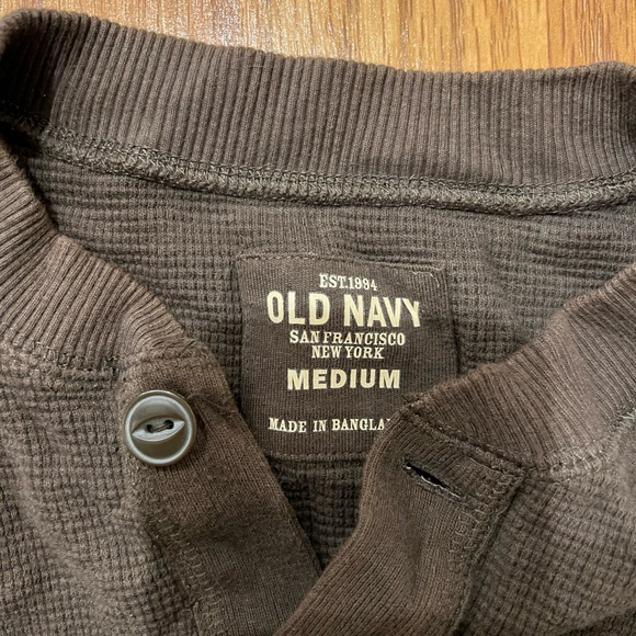 Old Navy Thermal Henley Long Sleeve Shirt - Picture 3 of 3